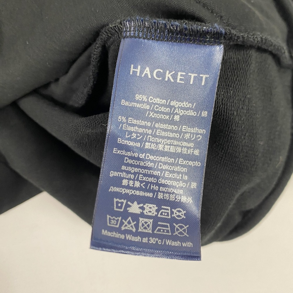 Hackett Sport Jacket Mens Medium Black Essential FZ Full Zip Cotton Track Top - Picture 7 of 10
